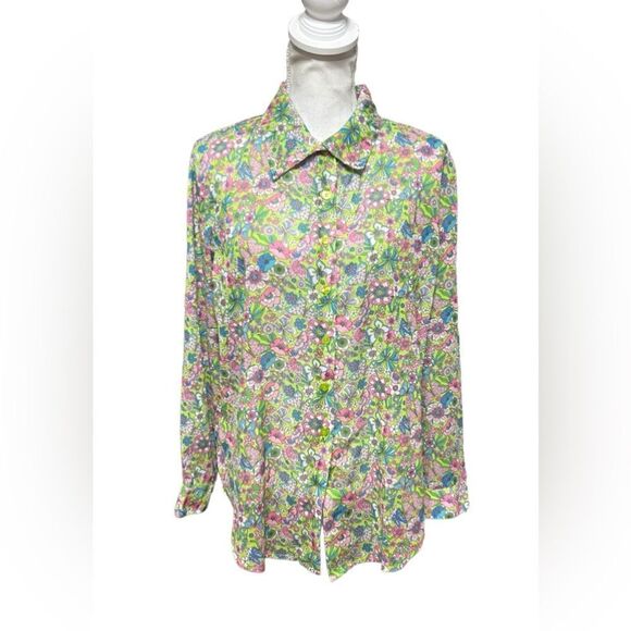 Lovers and Friends Groovy Delight Shirt in Multi green Vacay - Picture 3 of 6